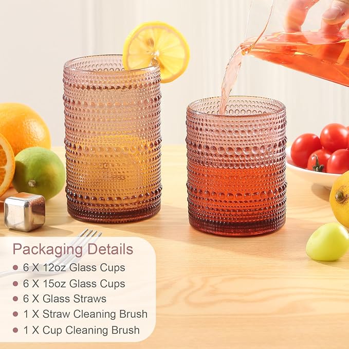 ZMOWIPDL Drinking Glasses Set of 12, - Image 6