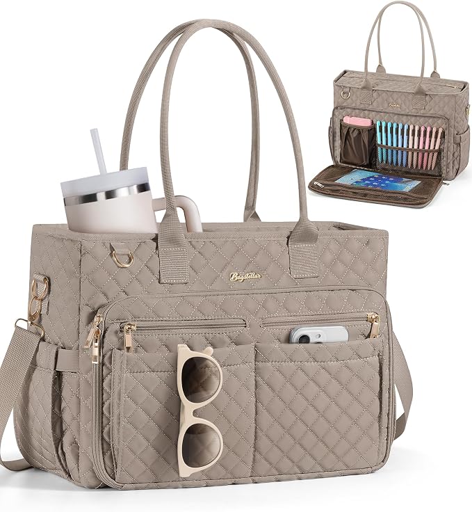 Bagstellar Teacher Tote Bag for Women, 15.6" Laptop Work Tote Computer Bag | by Bagstellar