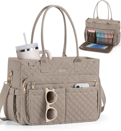 Bagstellar Teacher Tote Bag for Women, 15.6" Laptop Work Tote Computer Bag | by Bagstellar