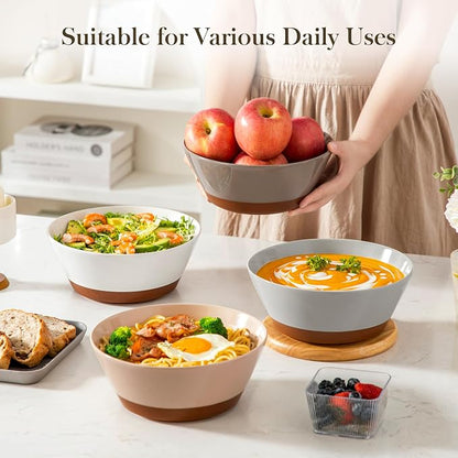 MALACASA Salad Bowls Set of 4, Soup Bowls - Image 5