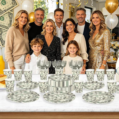 250Pcs Money Party Decoration for Birthday Bachelor Serves 50 | Fun Hundred - Image 5