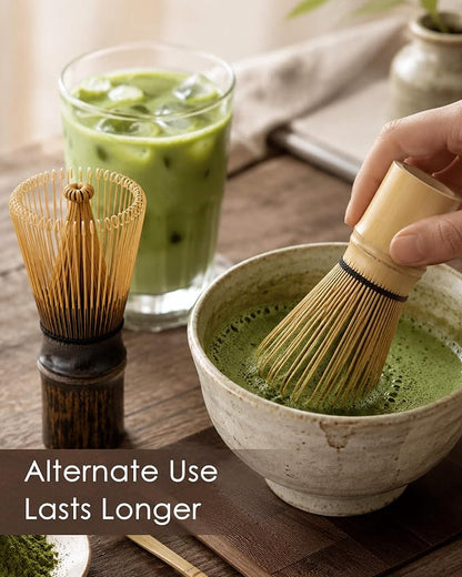 Matcha Whisk Set of 2, 100-Prong Bamboo Chasen, Dual Whisks - Image 7