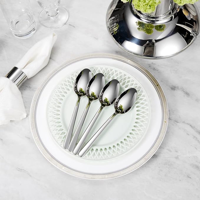 Premium Aline 4-Piece 9-Inch Serving Spoon Set | 18/10 Stainless Steel Serving - Image 3
