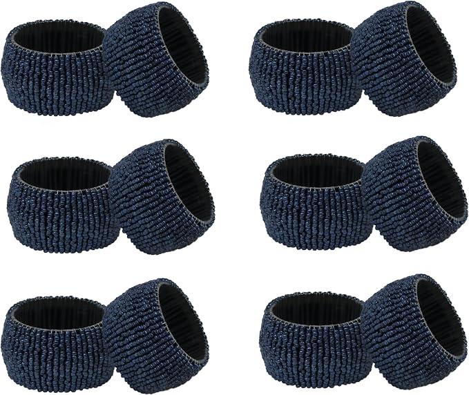 COTTON CRAFT Glitz Handmade Beaded Napkin Rings by COTTONCRAFT