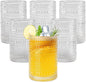 Amyoole Hobnail Drinking Glasses Set of 6, 15oz Bar Tumbler Glassware | Clear by Amyoole