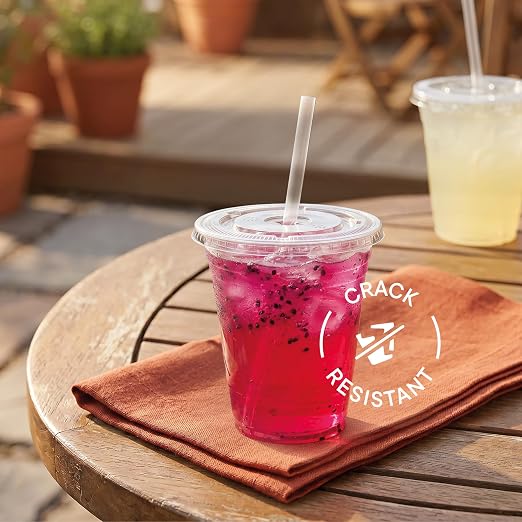 Stack Man Clear Plastic Cups - 12 oz - 100 Pack | Disposable Cups - Image 6