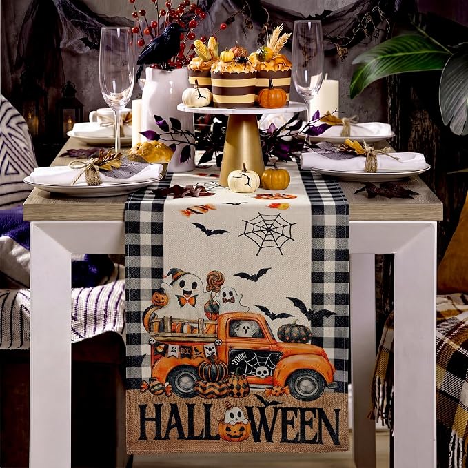 Gilprop 3 Pcs Holiday Table Runners Seasonal Tablecloth, 13x72 Inch | Farmhouse - Image 3