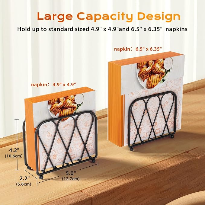 Napkin Holder for Table, Modern Decor for Home Dinner in Kitchen or Dining Room - Image 4