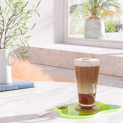 Acrylic Coaster for Desk, Clear Bar Drink Coaster, Clear Cloud Shape Coffee Cup Coaster, Perfect for Tabletop Protection and Accessories Display.