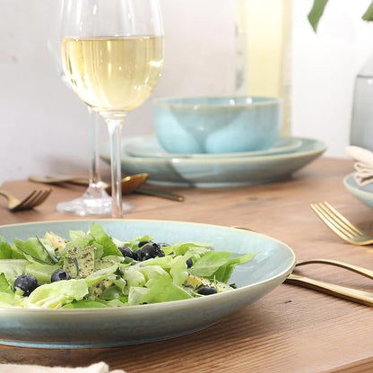 Gibson Elite Pine Coast Plates and Bowls Sets, 12-Piece Stoneware Dinnerware - Image 2