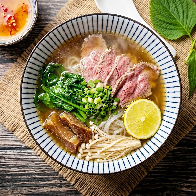 QINLANG 60 oz Large Soup Bowl, Pho Bowls, Japanese Ramen Bowls Set of 3 - Image 3