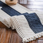 Macrame Table Runne Beige and Blue Boho Table Runners by AlynsehomCreateaBetterLife