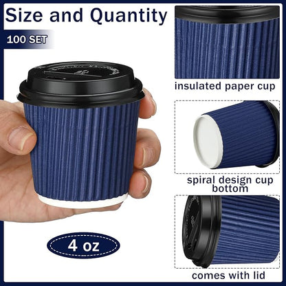 Uiifan 100 Set 4oz Disposable Espresso Cups - Image 2