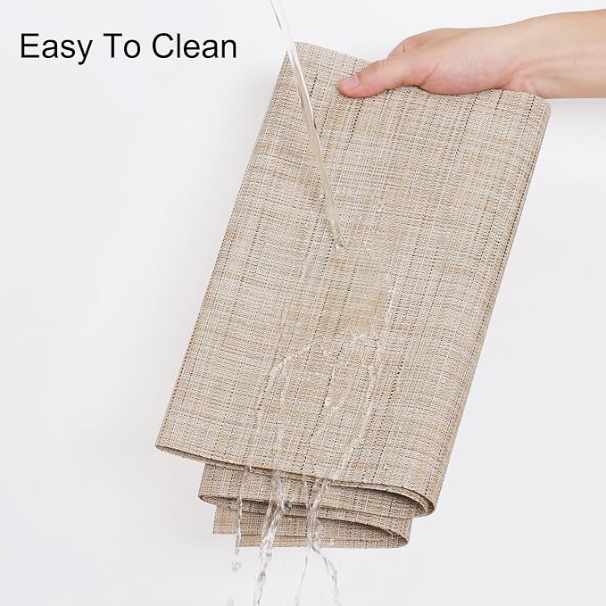 Table Runner 55 Inches Long, Vinyl Woven Heatproof Table Runners | Washable - Image 3