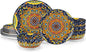 vancasso 12 Pieces Dinnerware Sets, Dark Green Plates and Bowls Set, Porcelain by vancasso