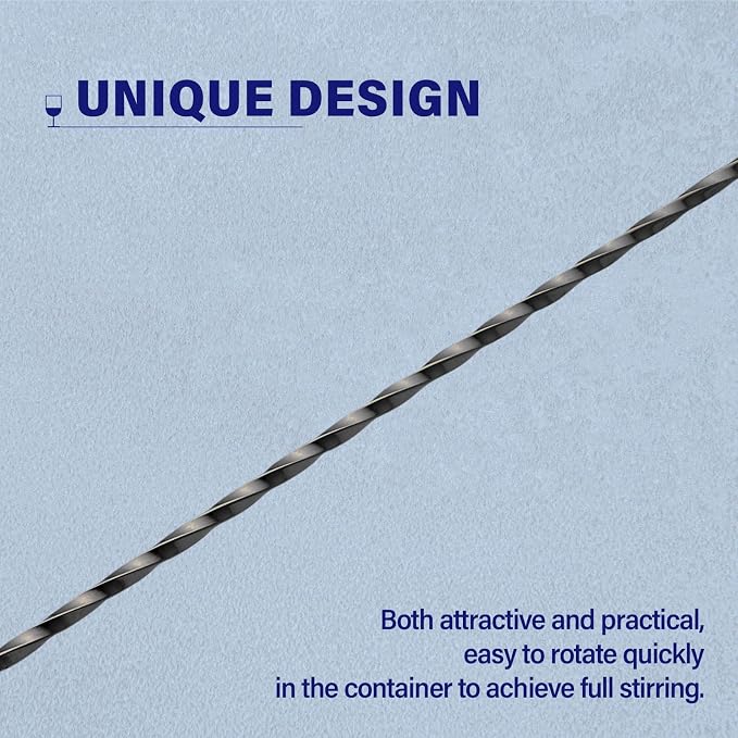 Bar Spoon Cocktail Mixing Stirrers, 12” Long Handle, Long Drink Spoons - Image 4