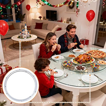TamBee 14 Inch Mute Lazy Susan Bearing Heavy Duty Aluminum Lazy Susan Hardware Kit Rotating Ring Mechanism for Dining Tables, DIY Projects(Base Only)