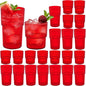 24 Pack Plastic Wine Glasses, 16 Oz Highball Glasses & 12 Oz Cocktail Glasses by Unknown