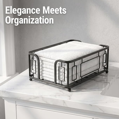 Guest Towel Holder Tray for Bathroom Countertop, Powder Room & Vanity Use - Image 7