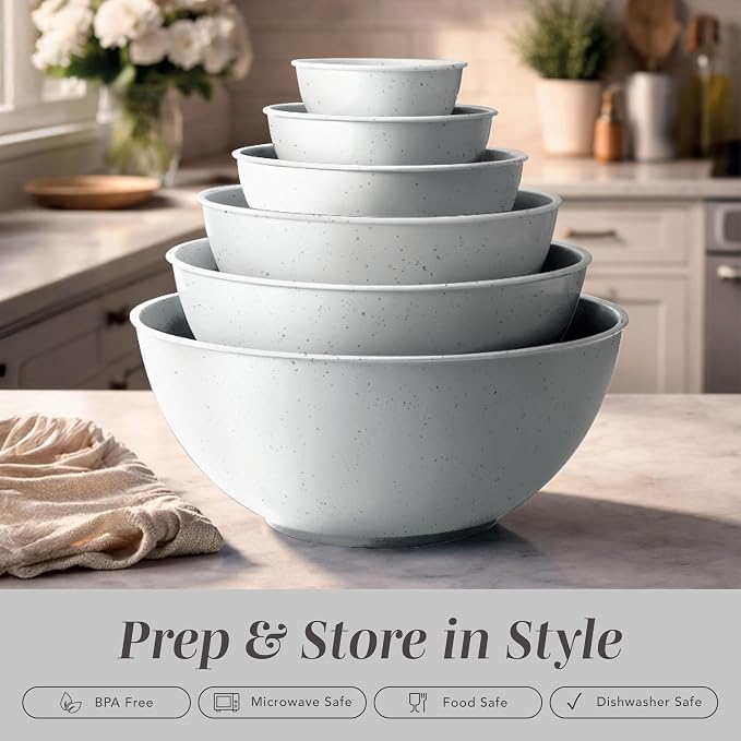 COOK WITH COLOR Mixing Bowls with TPR Lids - Image 3