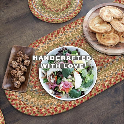 Homespice Azalea Long Table Runner - 11"x36", Rectangle, Multicolor - Handcrafted with Jute - Rich Colors, Easy to Clean, Durable and Protects Furniture