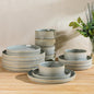 Ceramic Dinnerware Set for 6, 18-Piece Plates and Bowls Set | Lightweight by TheTerra