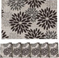 Artoid Mode Floral Vinyl Placemats Set of 6, Heat Resistant Washable Non-Slip Plistic PVC Place Mats for Party Kitchen Dining Decor, Black