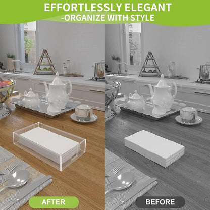 Acrylic Guest Towel Napkin Holder, Disposable Towel Holder - Image 4