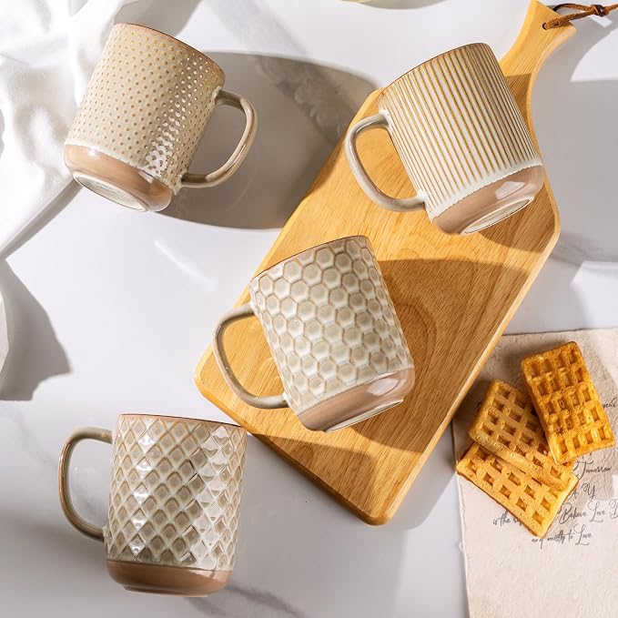 GBhome Coffee Mugs Set of 4, 12 oz Coffee Cups - Image 3