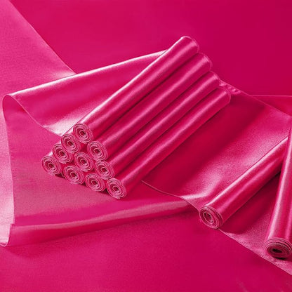 Manyshofu Hot Pink Satin Table Runner 12x72 - Image 3