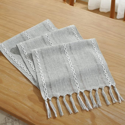 Wracra Rustic Linen Table Runner - Image 3