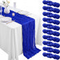 10 Pack Royal Blue Table Runner 10FT Gauze Cheesecloth Table Runner | 21x120 by Dugpit