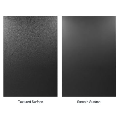 ABS Plastic Sheet 12" x 16" x 1/4" Thick (6mm) Black Rigid Moldable Thermoplastic Board for Crafts, DIY Projects, Home Decor - Textured & Smooth Surface, Pack of 2