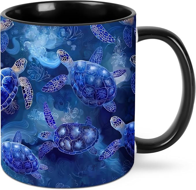Sea Turtle Coffee Mug 11 Ounce Mugs Ceramic Tea Cup Drinking Water Cups | by FyLybois