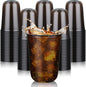 KesaPlan 100 Pcs 16oz Plastic Black Cups, Disposable Wine Cocktail Glasses | by KesaPlan