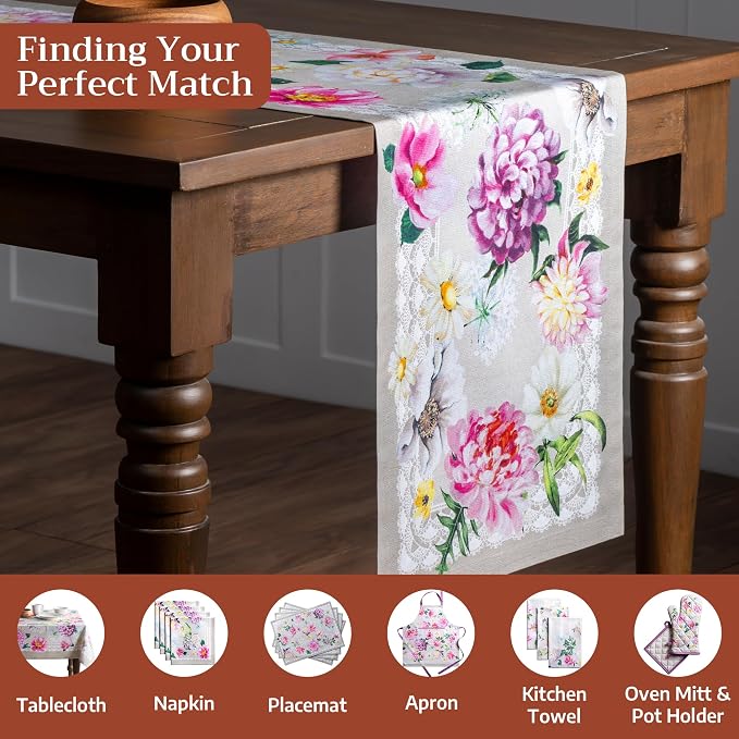 Maison d' Hermine Table Runner 100% Cotton 14.50" x 72" | Table Runners 72 - Image 4