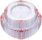 Nervure 100Pcs Clear Red Plastic Plates, Party Plates Set by Nervure