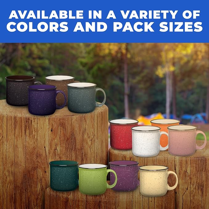 Set of 8 Ceramic Campfire Mugs – 15 Oz, Camping – Customizable - Image 5