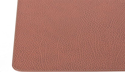 Nikalaz Set of 6 Placemats Made of Recycled Leather (18"x13", Dirty Brown)