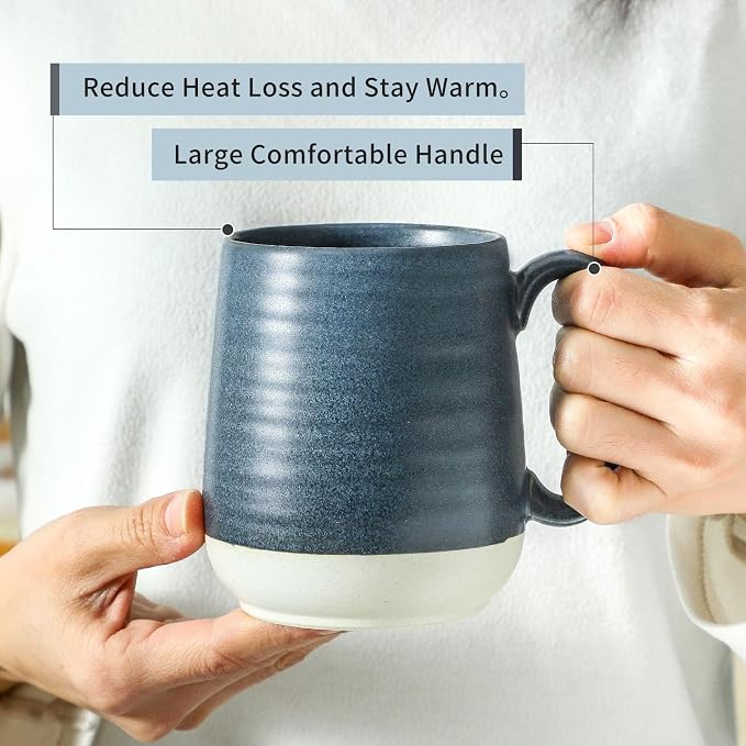 Hasense Coffee Cups, 15 oz Coffee Mugs Ceramic - Image 4