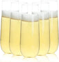 Bestluck 36 Pack 9 oz Clear Stemless Plastic Champagne Flutes | Clear by Bestluck
