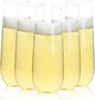 Bestluck 24 Pack 9 oz Clear Stemless Plastic Champagne Flutes | Clear by Bestluck