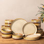 Ceramic Dinnerware Set for 8, 24-Piece Plates and Bowls Set | Lightweight by TheTerra