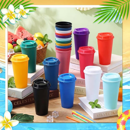 Honeydak 66 Pack 16 oz Reusable Coffee Cups - Image 2