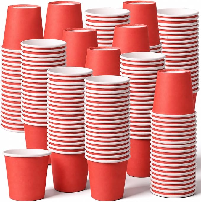300 Pcs Mini Coffee Cups Brown Culture Cup 2oz Disposable Bathroom Cups Paper by Unknown