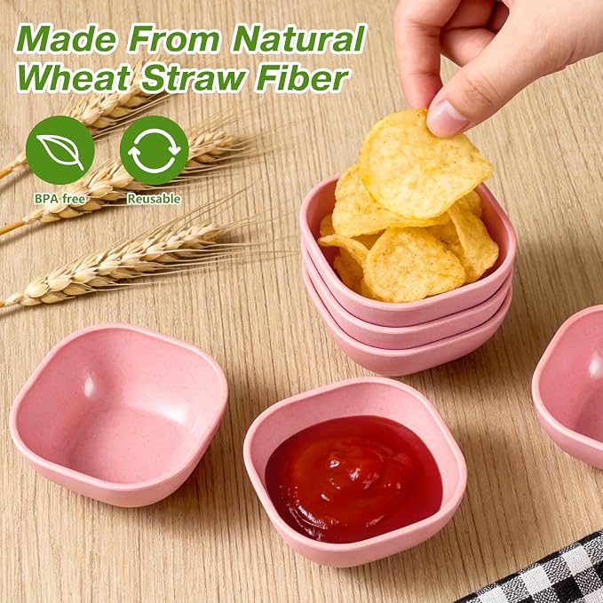 SHECIPIN 12 Pack Unbreakable Dipping Bowls, 4.5 OZ Soy Sauce Dishes，dipping - Image 3