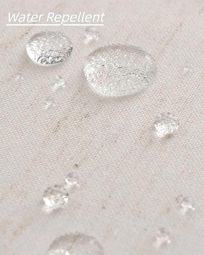 Cloth Dining Table Mats for 6 Machine Washable Cream Water Repellent Plate Placemats Dining Room Table Decorations 12x18 Inch