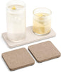 Fluxynara Felt Coasters for Drinks, Mixed Sizes, Oatmeal & Taupe | 8 x 4 and 4 by FLUXYNARA