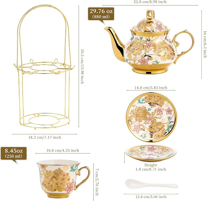20 Pieces Porcelain Tea Set - Image 3