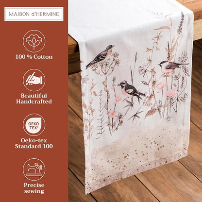 Maison d' Hermine Table Runner 100% Cotton 14.50" x 108" | Table Runners 108 - Image 2